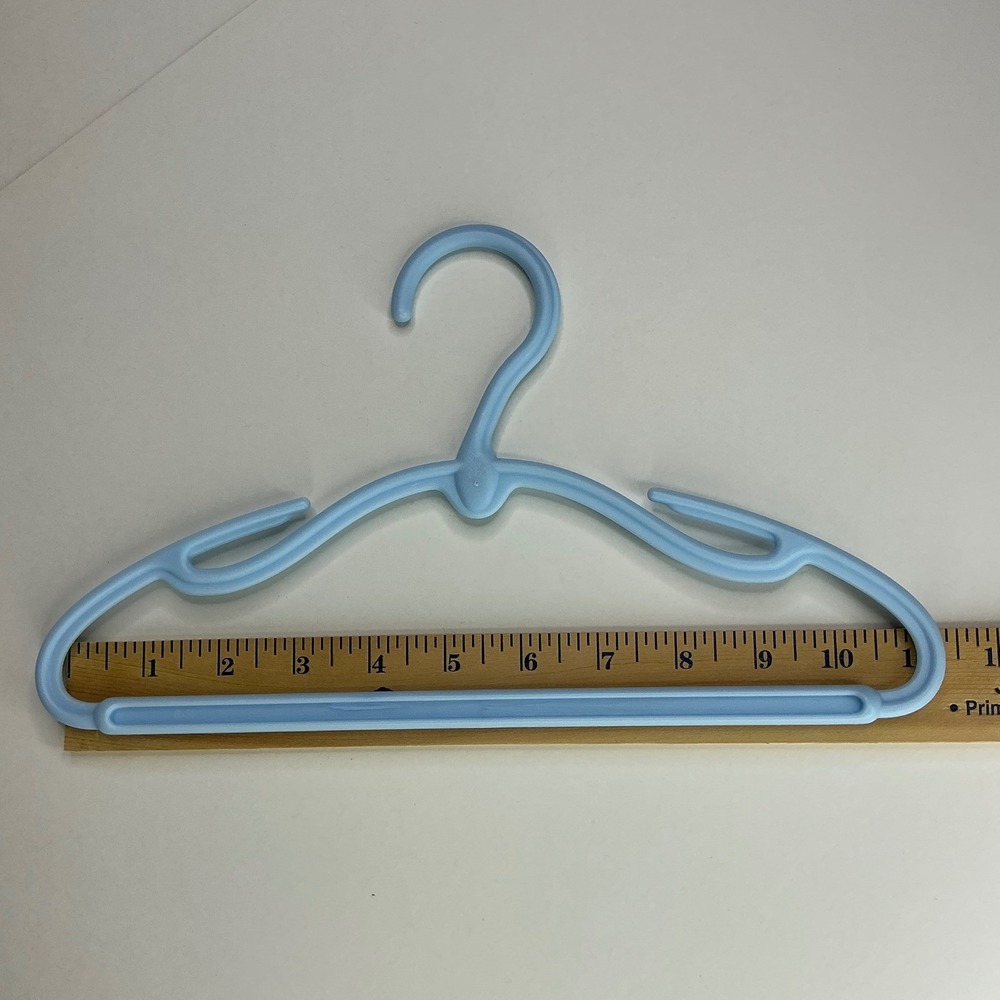 Blue Plastic Baby Hangers Kids 48 Pack Notched Slim Design 11.5 Inch - Picture 8 of 10